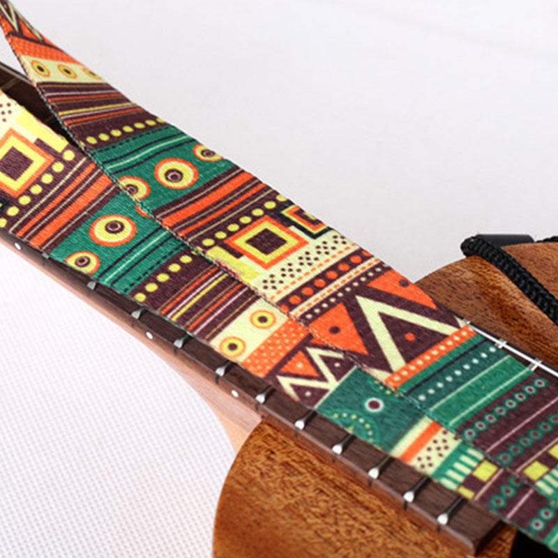 Adjustable Soft Polyester Guitar Ukulele Guitar Acoustic Bass Shoulder Strap Belt Band Hook Strap