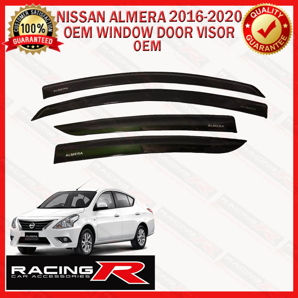 Almera 2016 to 2022 [ OEM / INJECTION ] Window Door Visor Black / Rain ...