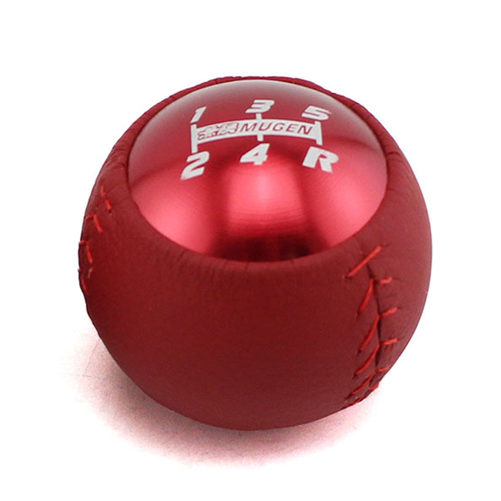 Mugen Shift Knob 5/6 Speed M10*1.5 Racing Leather Gear Shift Knob For
