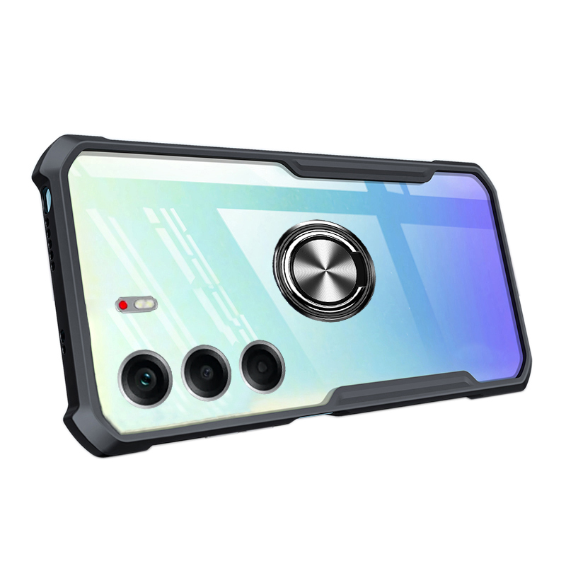 Phone case Tecno Camon 40Pro Hard Clear Transparent Shockproof Armor Car Adsorb Holder Ring Back cover Tecno Camon 40 Pro +.