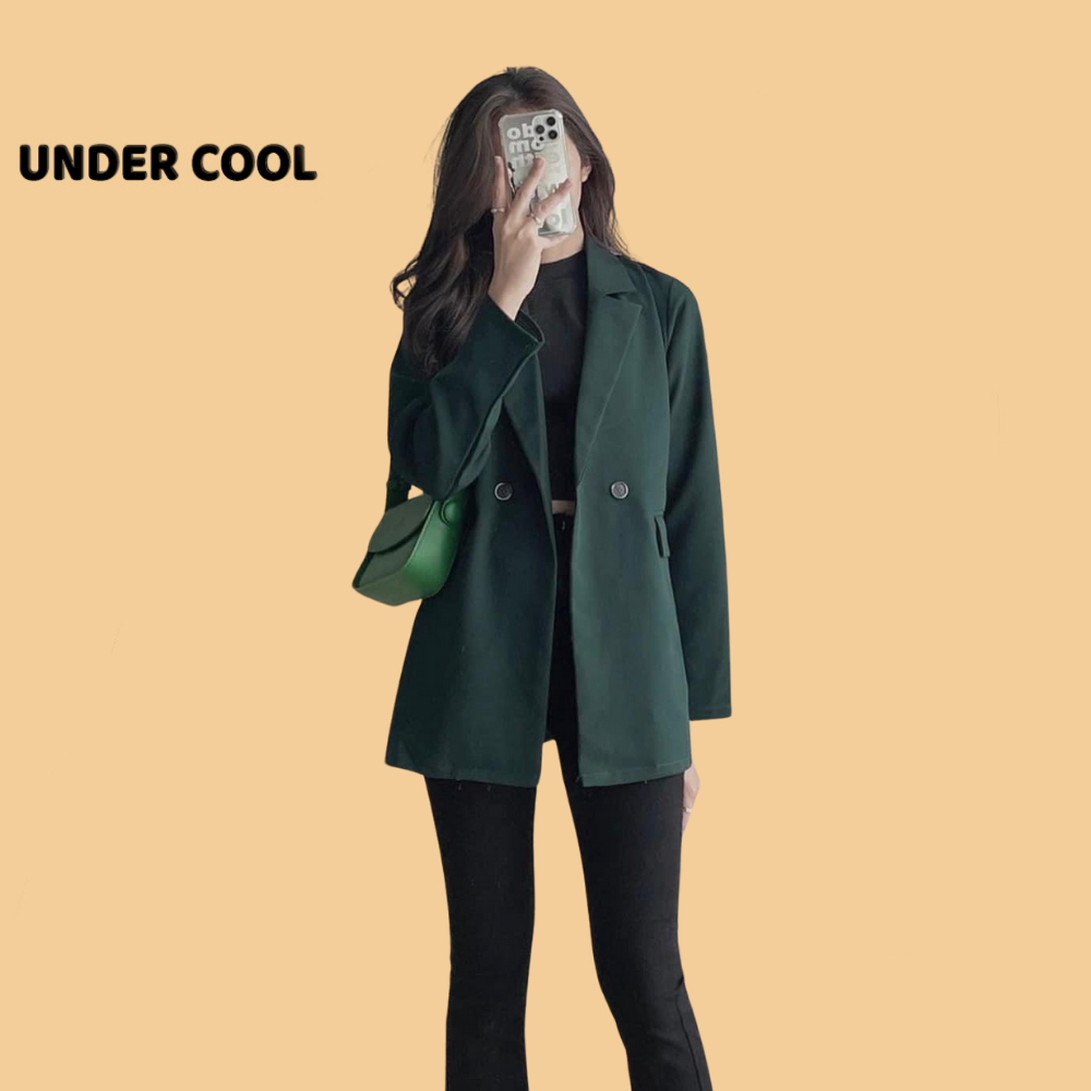 Áo Vest Blazer Trơn Basic UNDERCOOL 3 Màu Đen Be Rêu