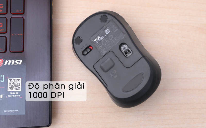 Chuột không dây Logitech Silent M220 Đen ( Like New )