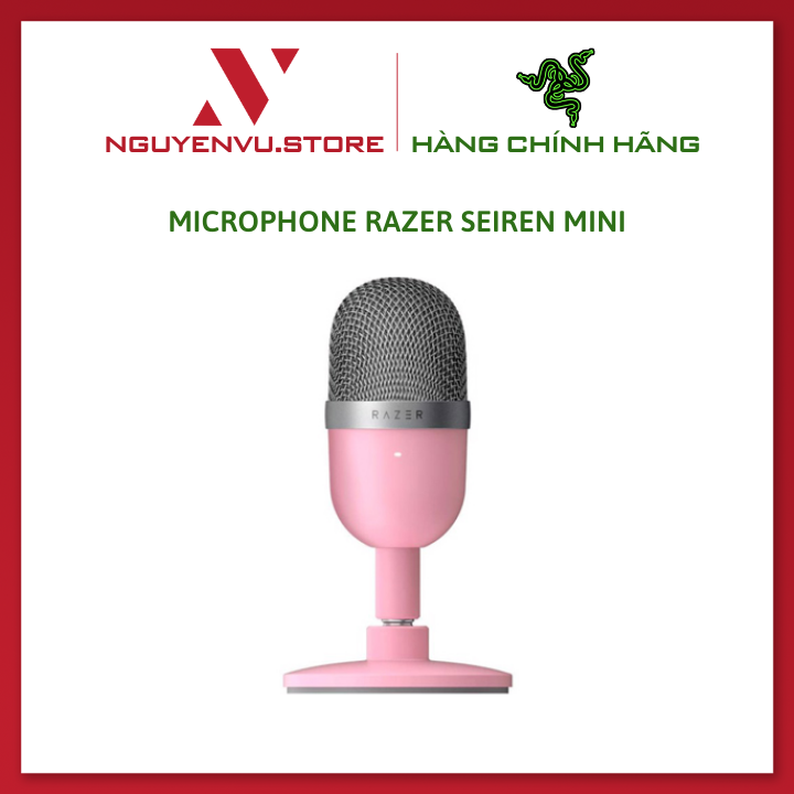 Microphone Razer Seiren Mini (Black/White/Pink) - Hàng Chính Hãng