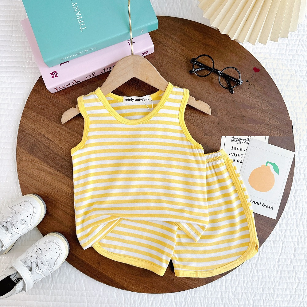 Bộ ba lỗ sọc minky mom 7-18 kg cho bé trai gái