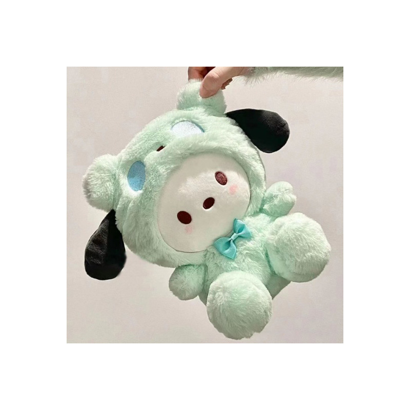 IQANGEL Búp bê hoạt hình, gấu trắng dễ thương, búp bê chó quế, búp bê sang trọng, búp bê thỏ