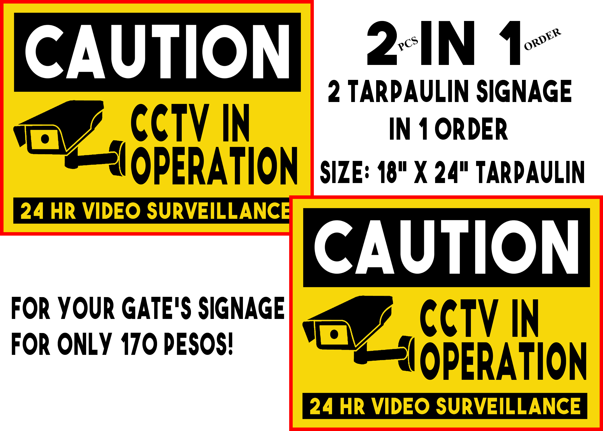 CCTV WARNING SIGNAGE Lazada PH