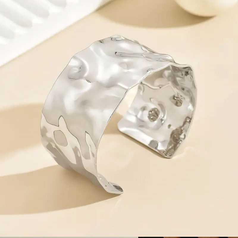Enacolor%20Elegant%20Irregular%20Metal%20Opening%20Bangle%20Bracelets,%20for%20Women%20Arm%20Chain%20Bangles%20Fashion%20Jewelry%20Accessories%20-%20Image%207