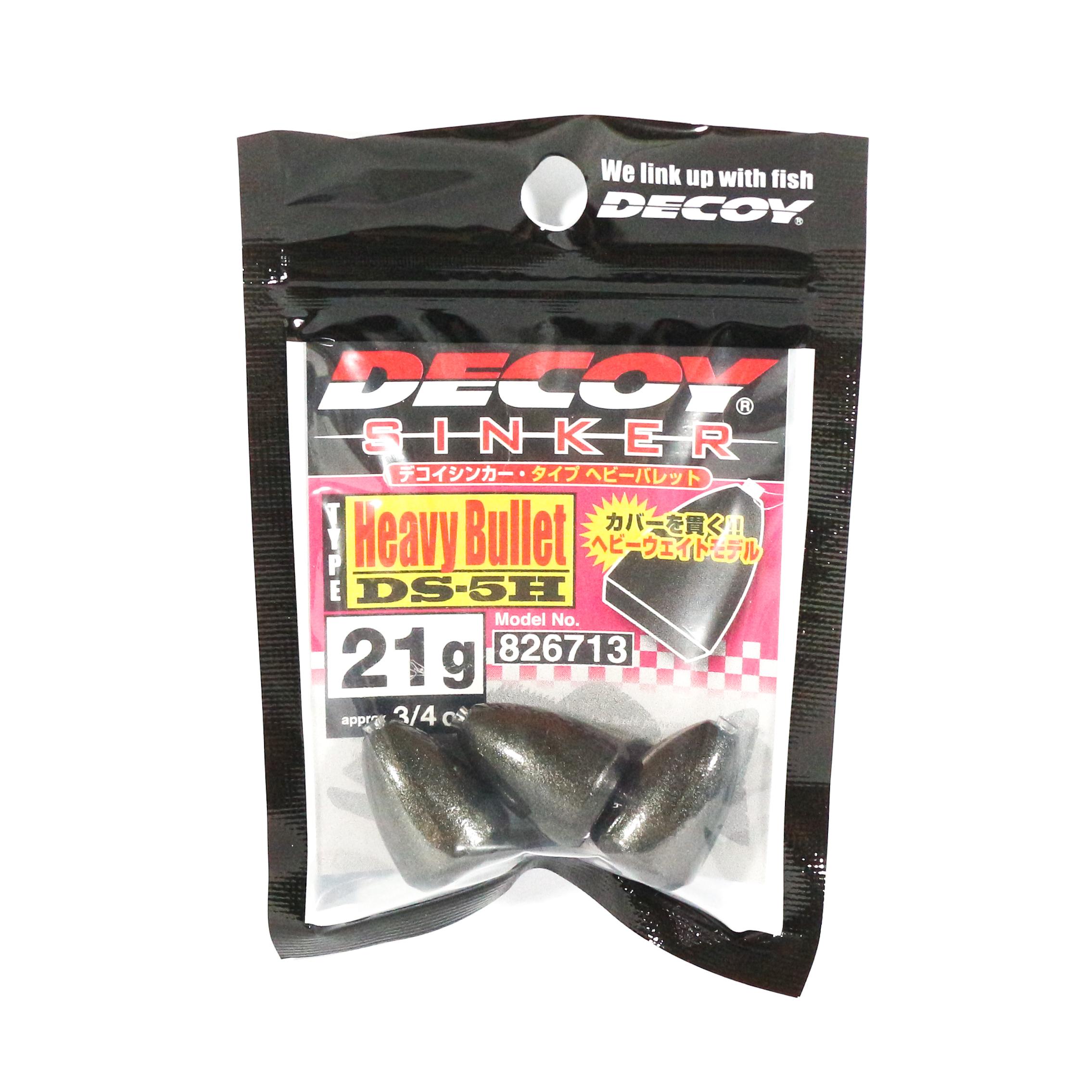 Plomb De Pêche Decoy DS-5H - Type Heavy Bullet - 21 Grammes - Lot De 3 - Noir