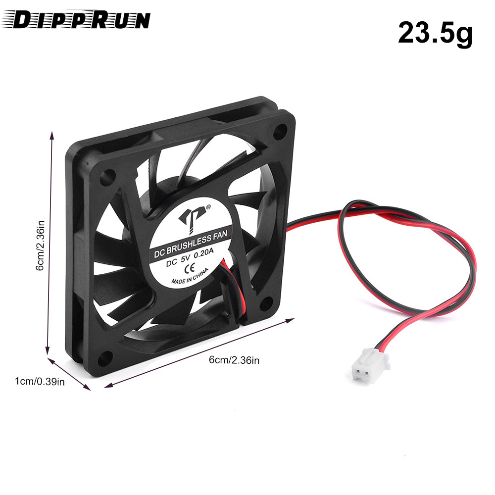 Dipprun 60x60x10mm DC 6010 quạt làm mát không chổi thay thế 60mm quạt để làm mát tự làm quạt máy tính cá nhân Vỏ máy tính