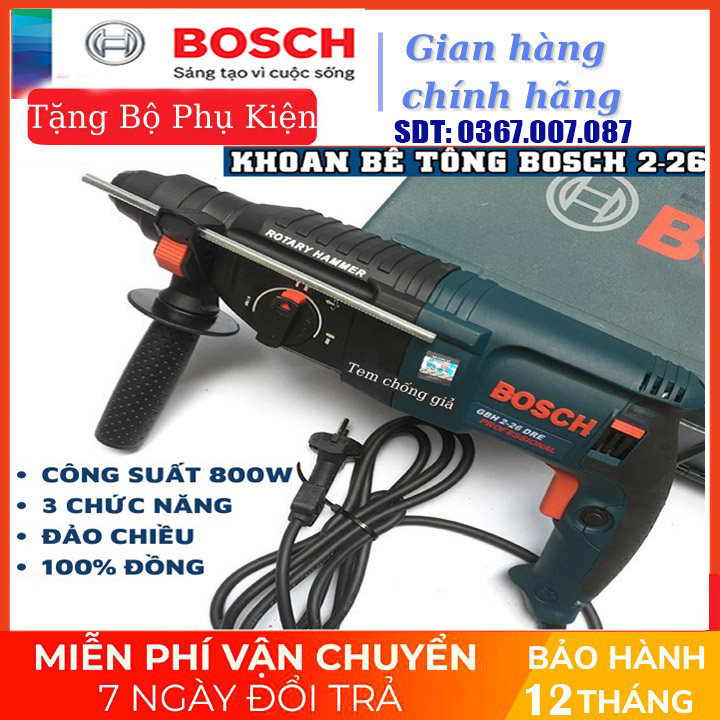 MÁY KHOAN ĐỤC BÊ TÔNG BA CHẾ ĐỘ CÔNG SUẤT 800W