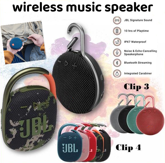 JBL Lifestyle Clip 4 Portable Waterproof Bluetooth Speaker - Black