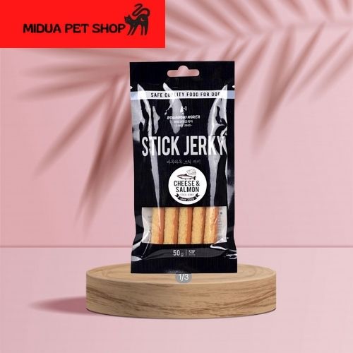 [Hoàn Tiền 10%] PHÔ MAI & CÁ HỒI QUE CHO CHÓ-50g