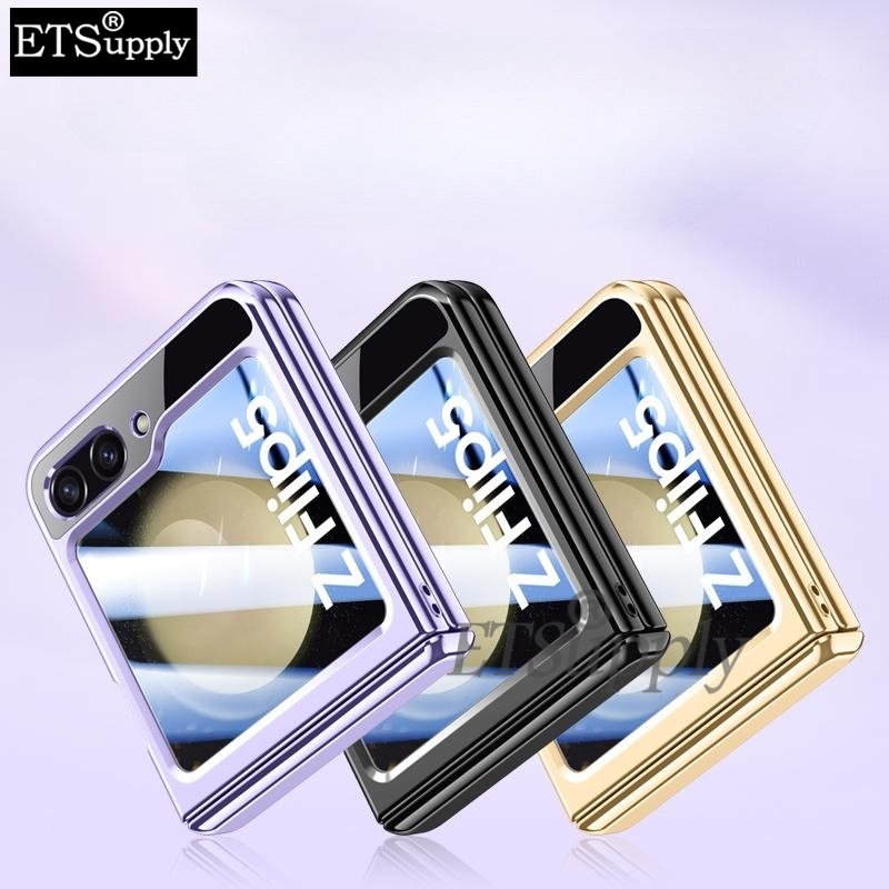 Phone%20case%20Samsung%20Galaxy%20Z%20Flip5%20Zflip%206%20Transparent%20Plating%20Antioxidant%20Clear%20Cover%20Back%20Cover%20Samsung%20Galaxy%20ZFlip6%20ZFlip5%20case%20-%20Image%202