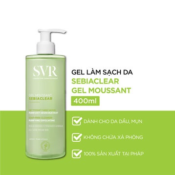 [Mẫu Mới] Sữa Rửa Mặt SVR Sebiaclear Gel Moussant 400ml - Cho Da Nhạy Cảm