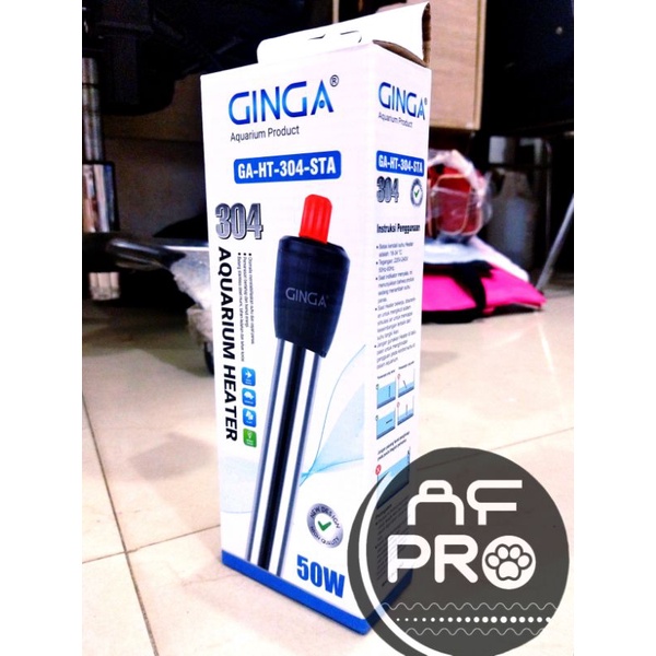 Pemanas Air Aquarium Heater Stainless GINGA  GA HT 304 STA 50watt