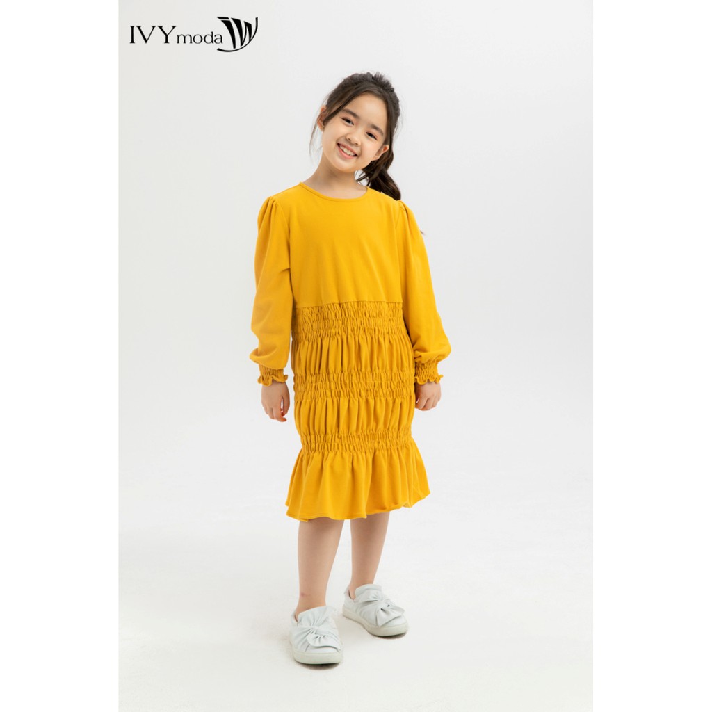 Đầm thun tay dài dáng xòe IVY moda MS 42G1128