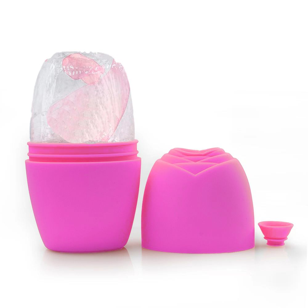 GTEST Body Reusable Women Gifts Lifting Contour Skin Care Tool Facial Icing Tool Cooling Face Contour Globes Silicone Ice Cube Mold Ice Massager Roller Ice Face Roller Ice Roller for Eye