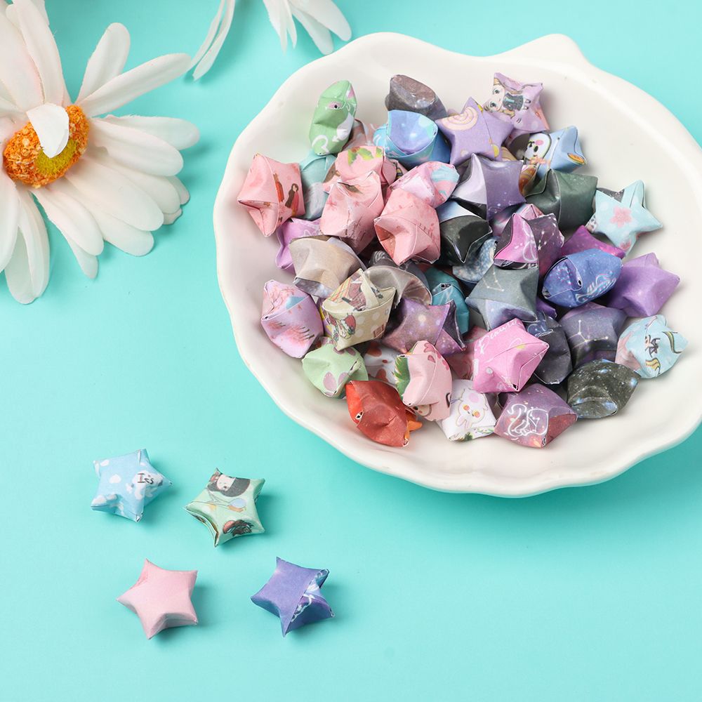 Hand Kawaii Party Decoration Simple Pattern Craft Paper Origami Arts Crafting Outer Space DIY Origami Star Origami Origami Paper Sky Stars Paper Paper Strip. 