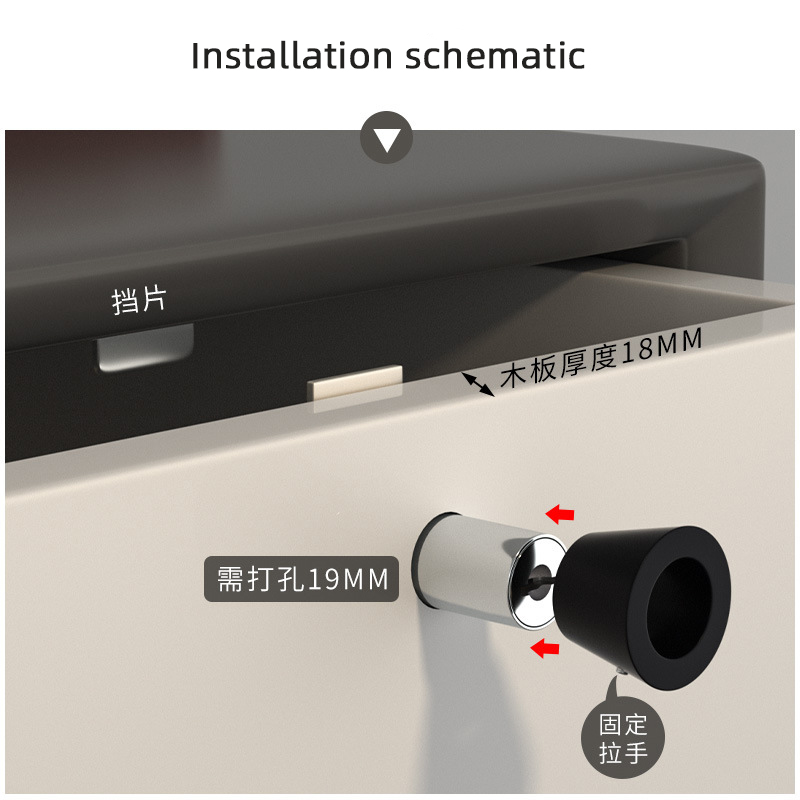Concealed Locker Lock Drawer Lock Cabinet Door Lock With Handle Desk Concealed Closet Lock ...