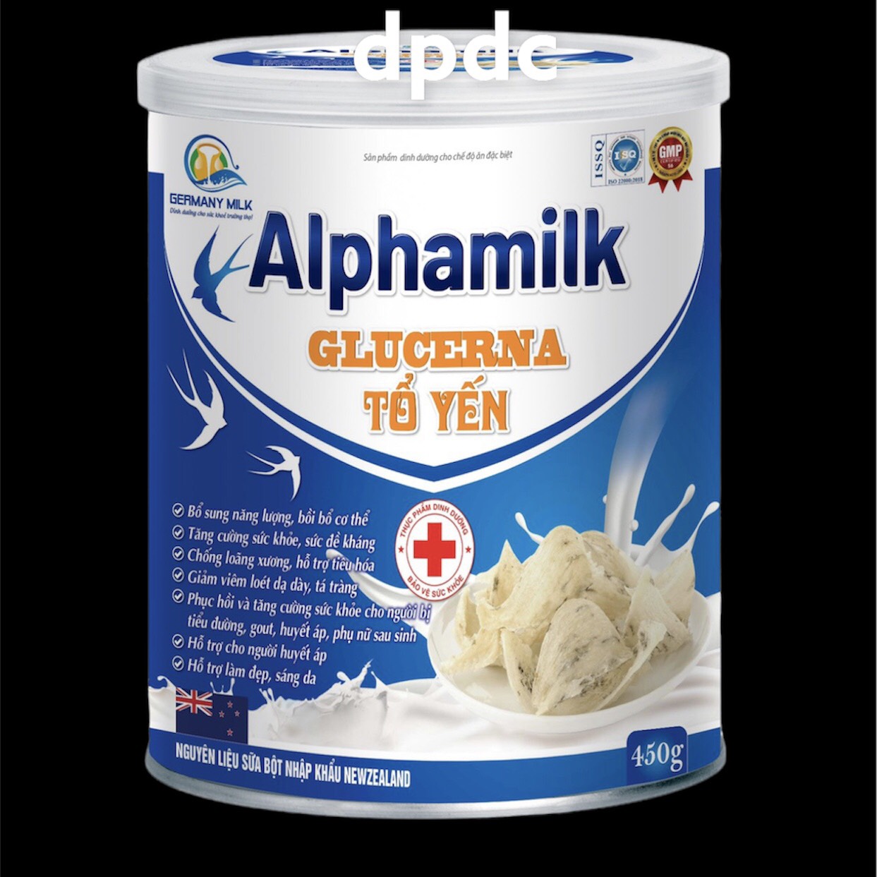Hộp 450g-sữa bột tổ yến alphamilk glucerna giúp phục hồi và tăng cường sức - ảnh sản phẩm 2