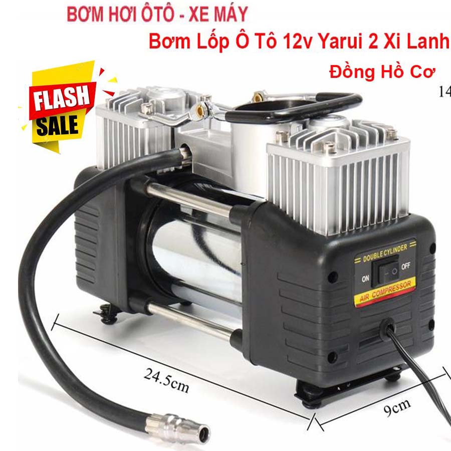 Máy Bơm Lốp Ô tô 2 Xilanh 280W - máy bơm lốp xe ô tô máy bơm lốp xe hơi máy bơm lốp ô tô đa năng máy bơm lốp xe ô tô mini máy bơm lốp ô tô 2 xilanh bơm 2 xilanh bơm lốp xe hơi BH 12 THÁNG