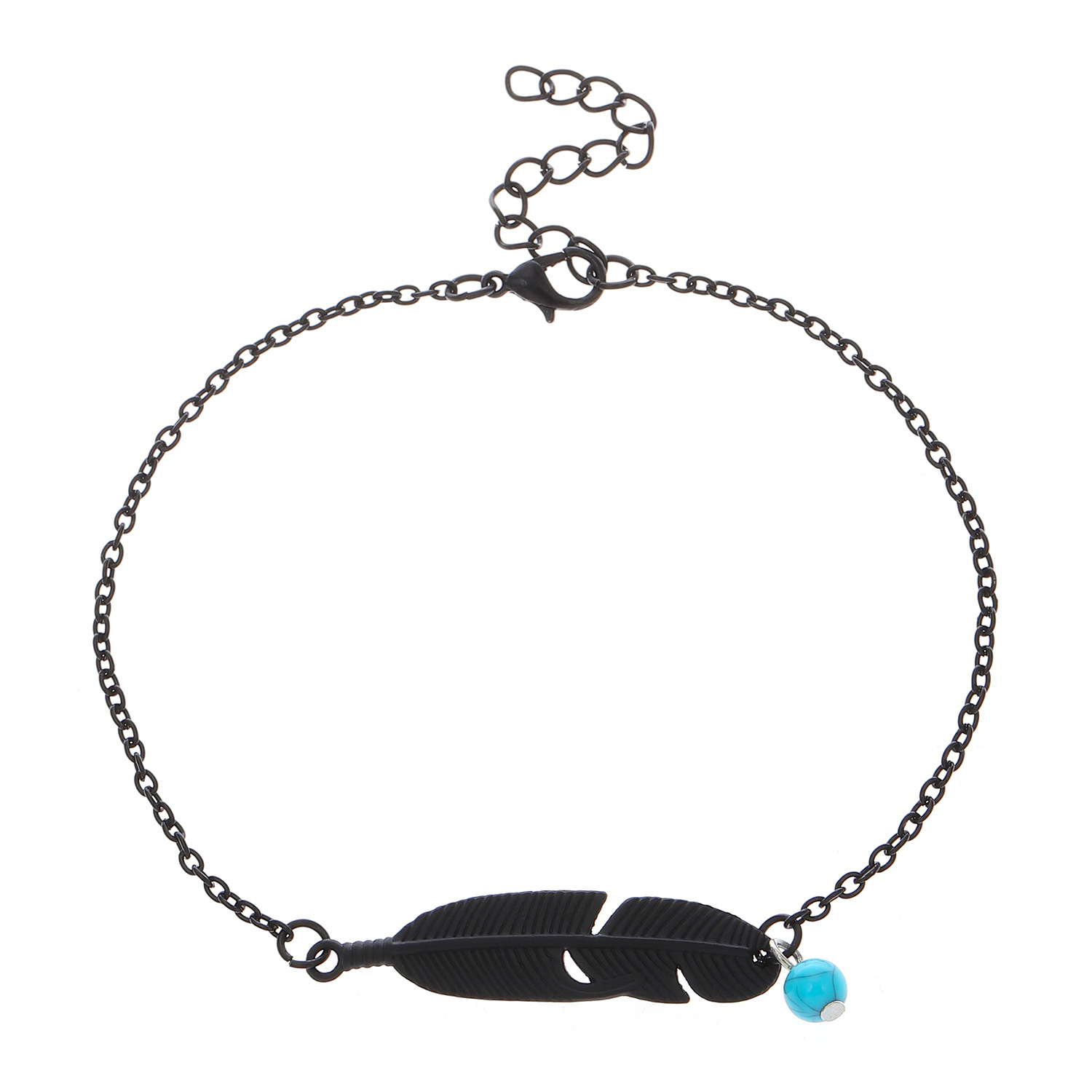 Iarheva6 Simple Feather Feet Chain Women's Fashion Ethnic Style Hollow Leaf Feet Chain Beach Feet Jewelry