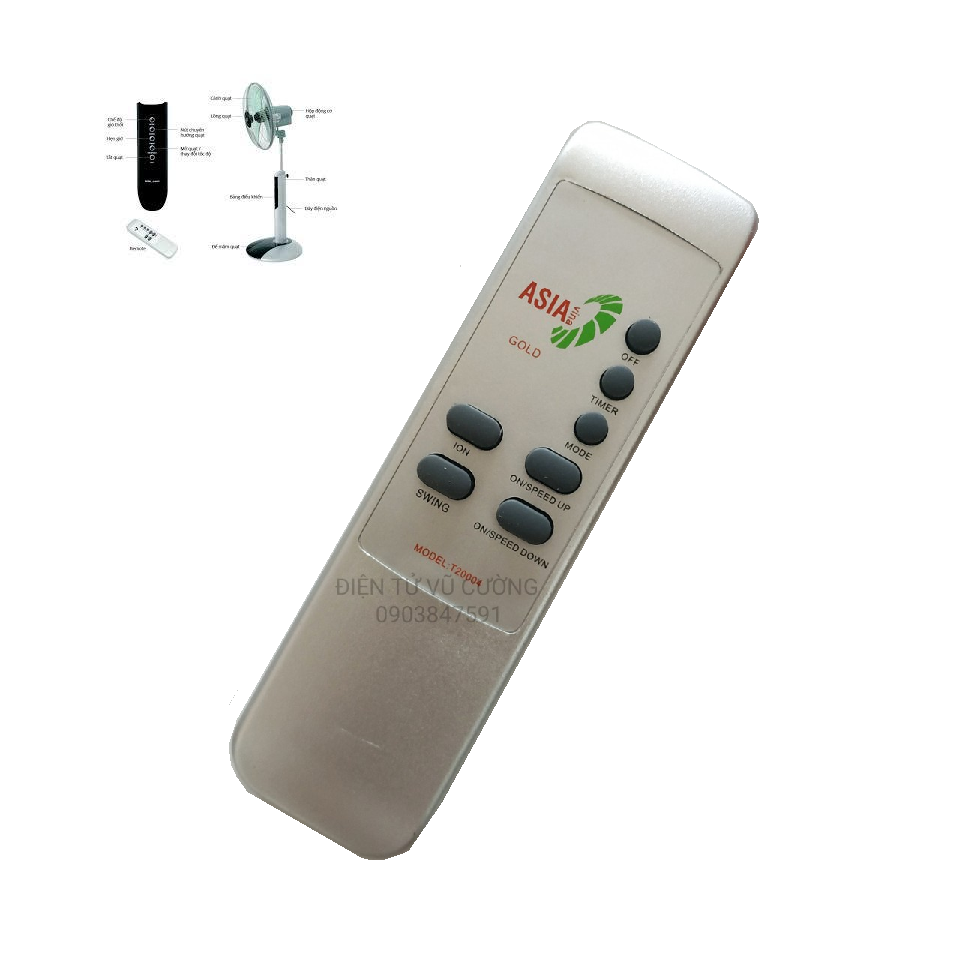 [HCM]ĐIỀU KHIỂN QUẠT ĐỨNG ASIA D10006