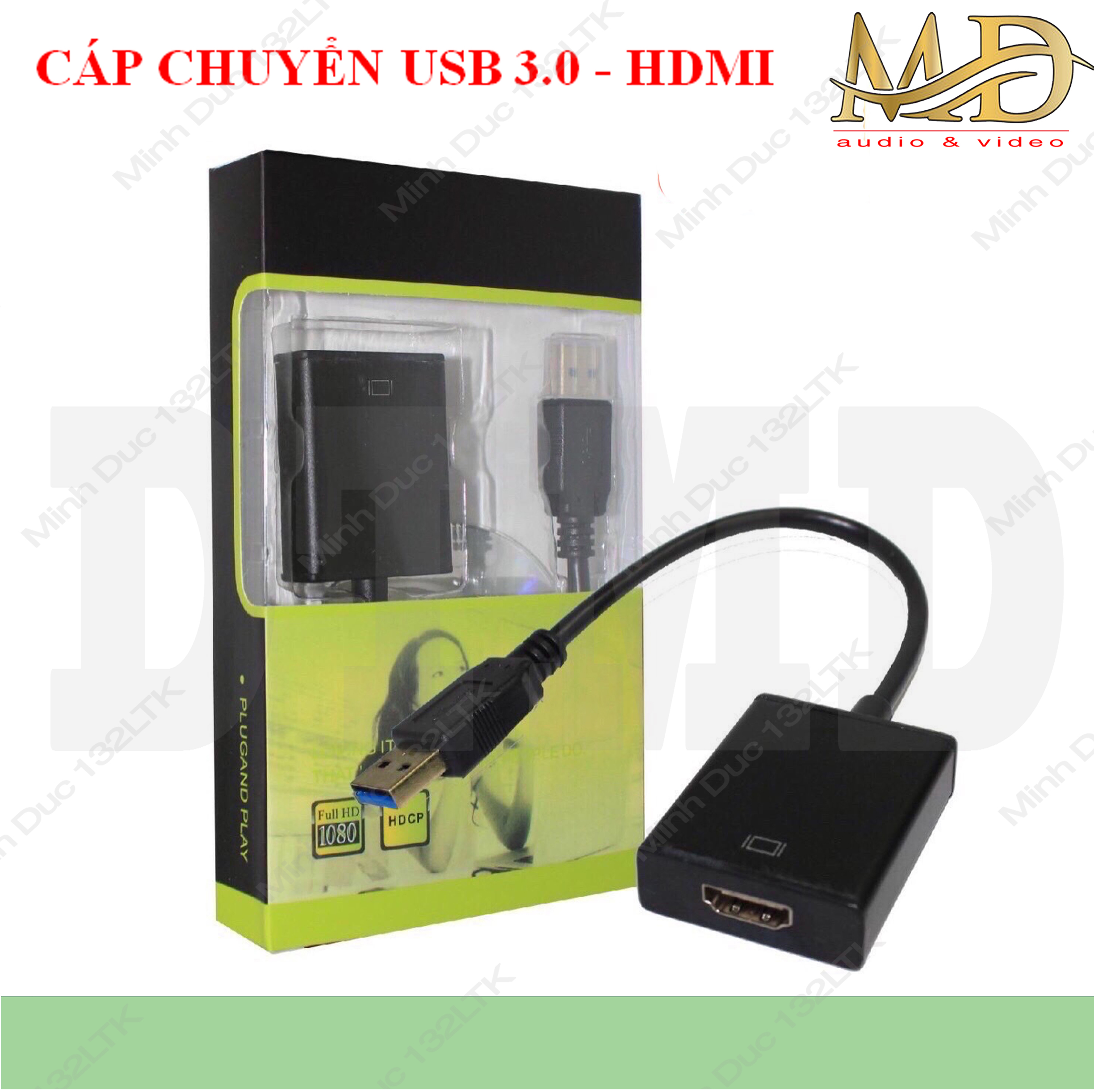 Cable USB 3.0 To HDMI - Cáp Chuyển USB 3.0 Sang HDMI