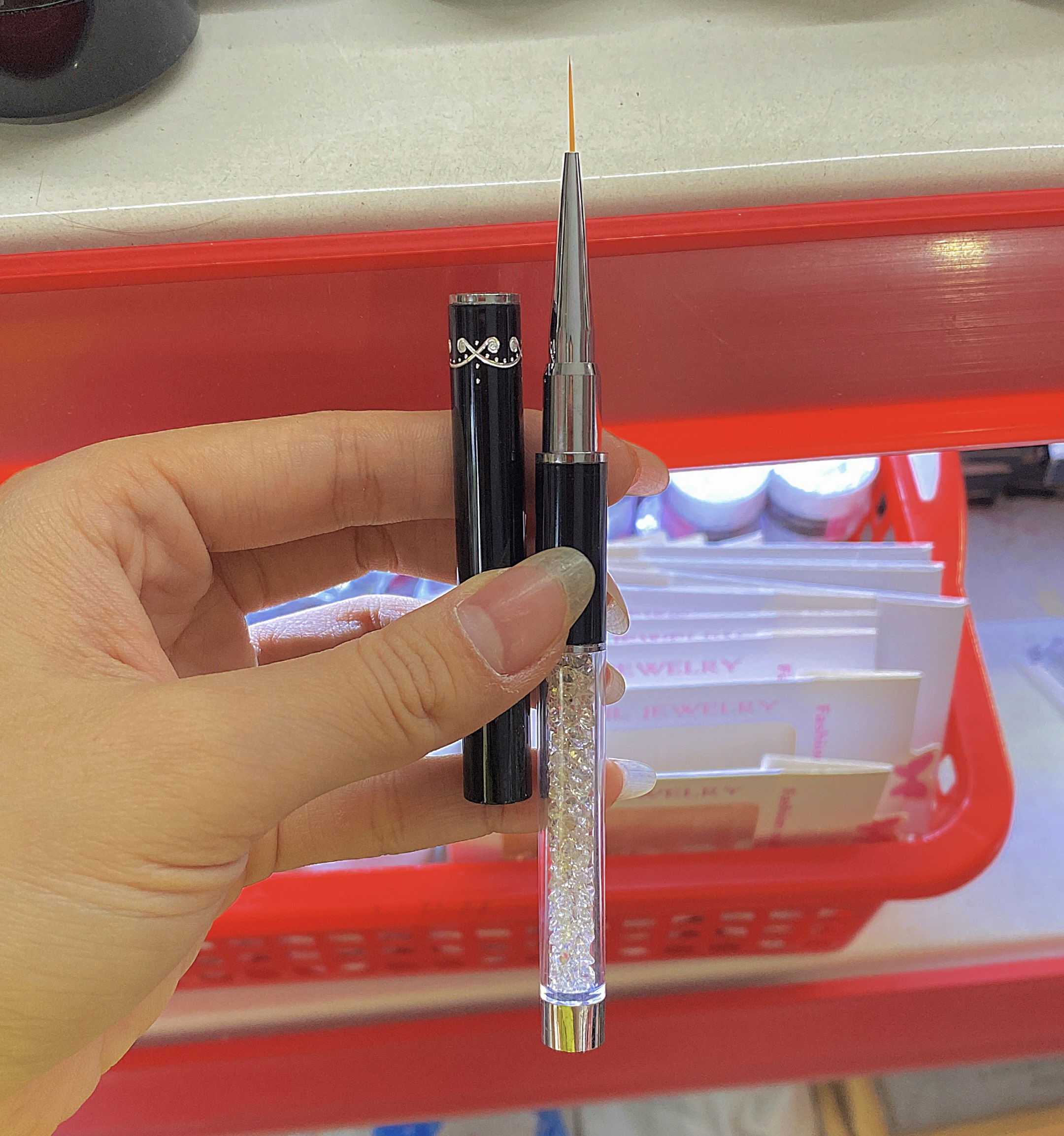 Cọ râu cán đá loại xịn - Mini Nails