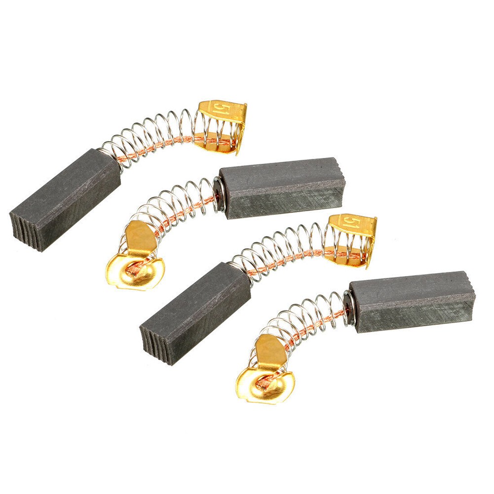 4pcs Carbon Brushes Black/Gold Used In Various Electric Tools And Motors 20mm X 7mm X 6mm