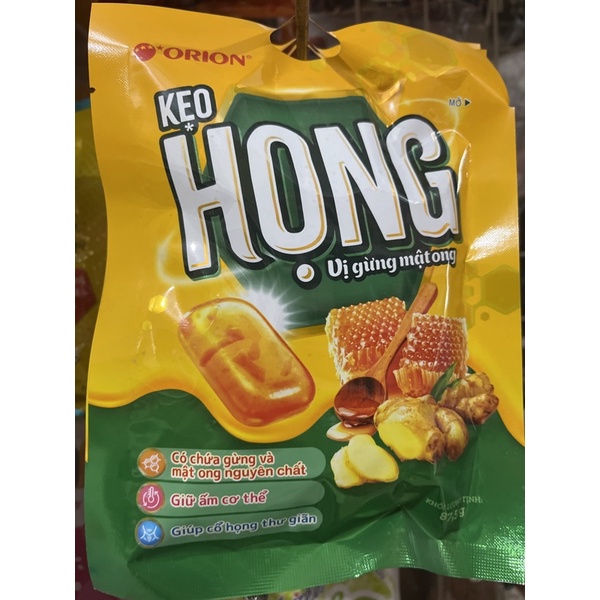 Kẹo họng mật ong quất, gừng mật ong orion 87,5g