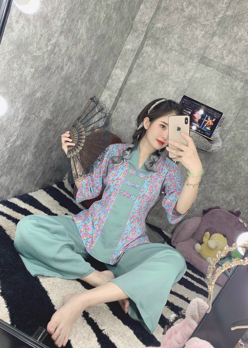 MẪU LỤA HOA, ĐỒ LAM ĐI CHÙA, ĐỒ BỘ NỮ, VẢI LỤA MÁT, KHÔNG NHĂN, MỊN