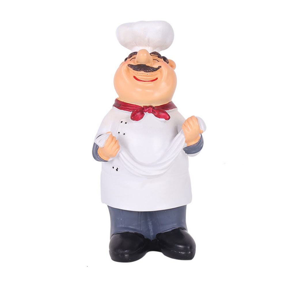 Chef Model Craft Novelty Handicraft Rustic Bakery Chef Resin Statue Simulated Model ...
