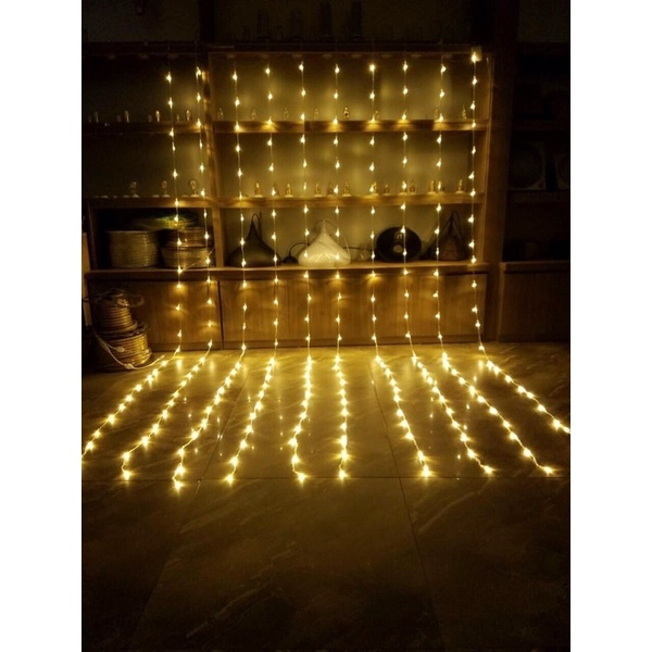 Đèn Mành Trang Trí 3m Thả Ngang 3M, Đèn Led Thả Thác Rủ .