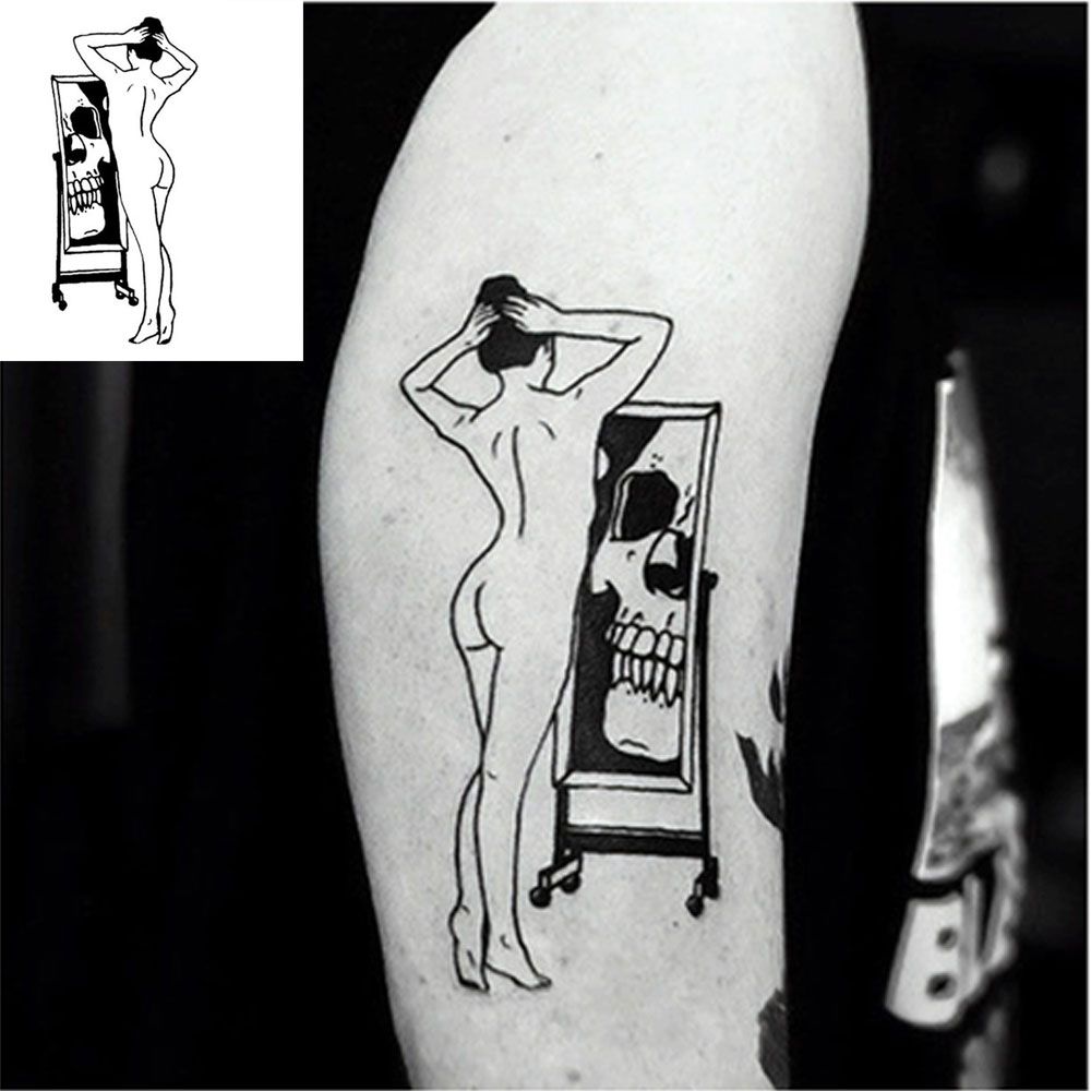 Fashion%20Fake%20Temporary%20Tattoo%20Stickers%20Waterproof%20Panda%20Snake%20Kids%20Female%20Black%20Geometric%20Easy%20To%20Use%20DIY%20Art%20-%20Image%204