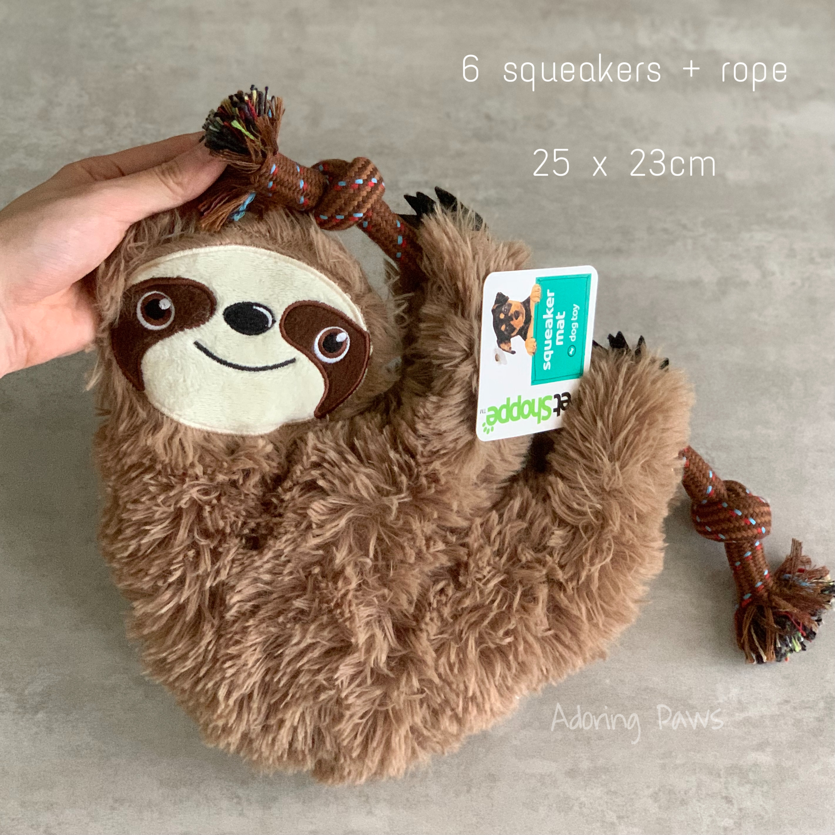 Contains 5 6 squeakers Petshoppe Animal Fox Sloth Llama Squeaky Squeaker Mat Plush Pet Dog Puppy Cat Soft Toy with Sound Lazada Singapore