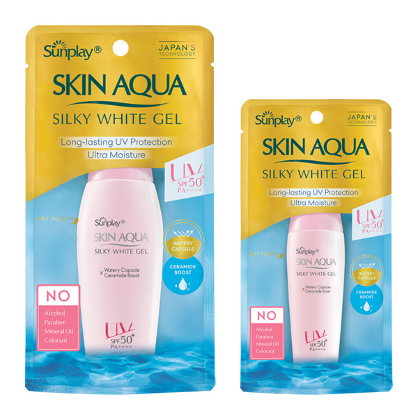 [HCM]Gel Chống Nắng Dưỡng Da Trắng Mượt Sunplay Skin Aqua Silky White Gel SPF50 70gr