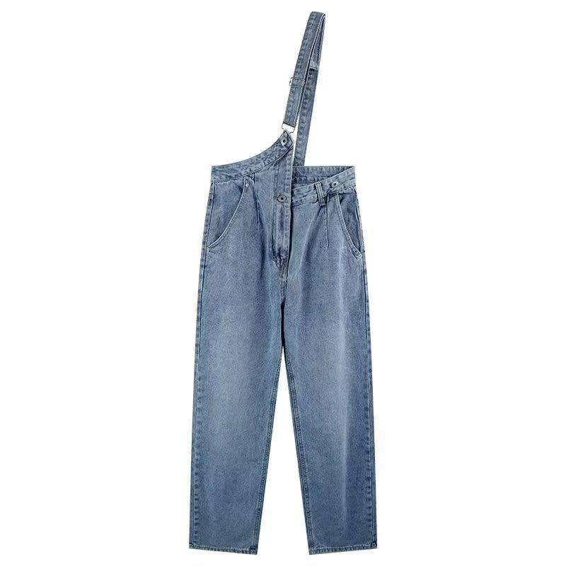 TOFASHIONS Women Jumpsuits Overalls Trousers Loose Korean Style INS Fashion Popular Rompers High-quality Clothes New Oversized Straight Jeans Jumpsuit Pants Suspender Jeans 23081704
