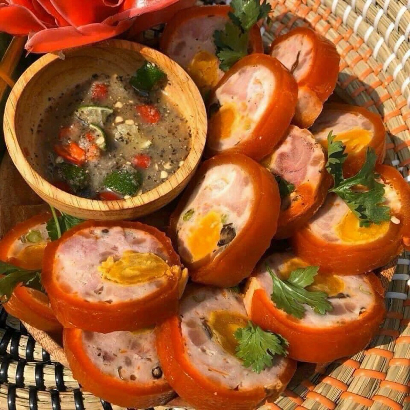 JAMBON TRỨNG MUỐI ( chả da cam ) đòn 500g (giao tphcm)
