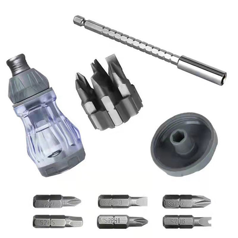 Universal multi-angle rotating ratchet screwdriver household multi-functional ratchet screwdriver set