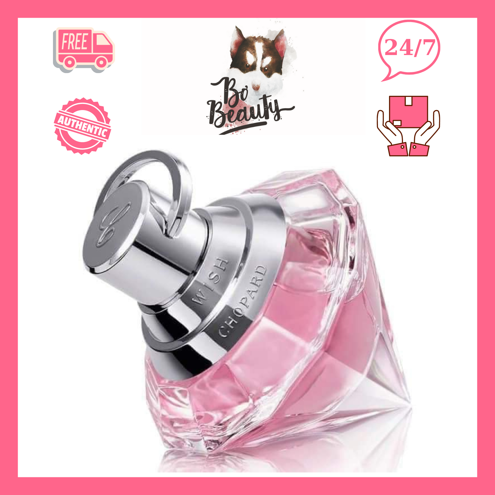 [FREESHIP]NƯỚC HOA CHOPARD WISH PINK DIAMOND EDT 75ML (TESTER) Bơ.Beauty