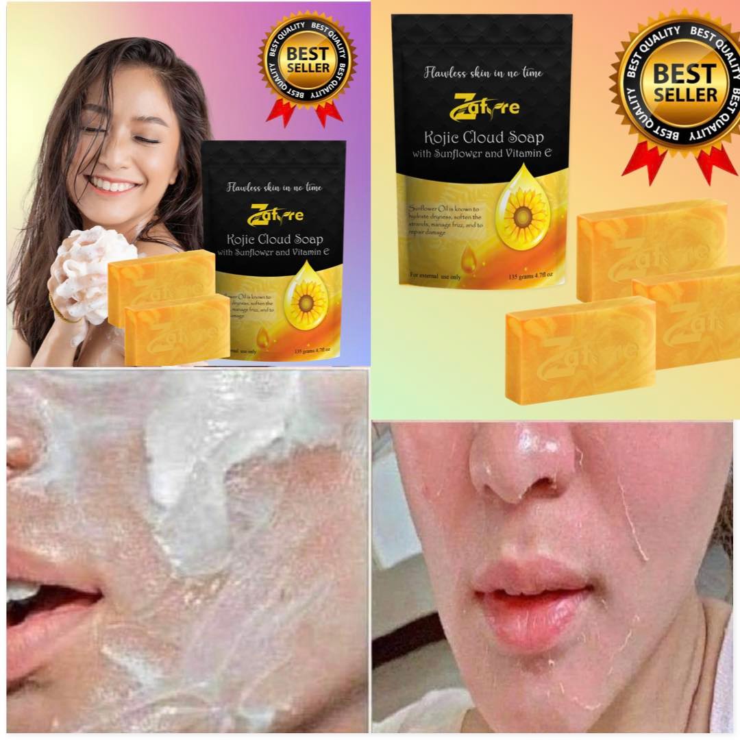 Zafyre kojic cloud soap with sunflower oil & vitamin e ,whitening soap