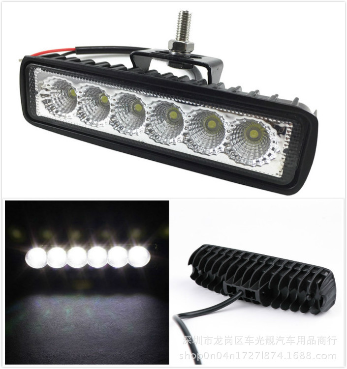 Đèn trợ sáng 6 bóng dài gắn xe máy
