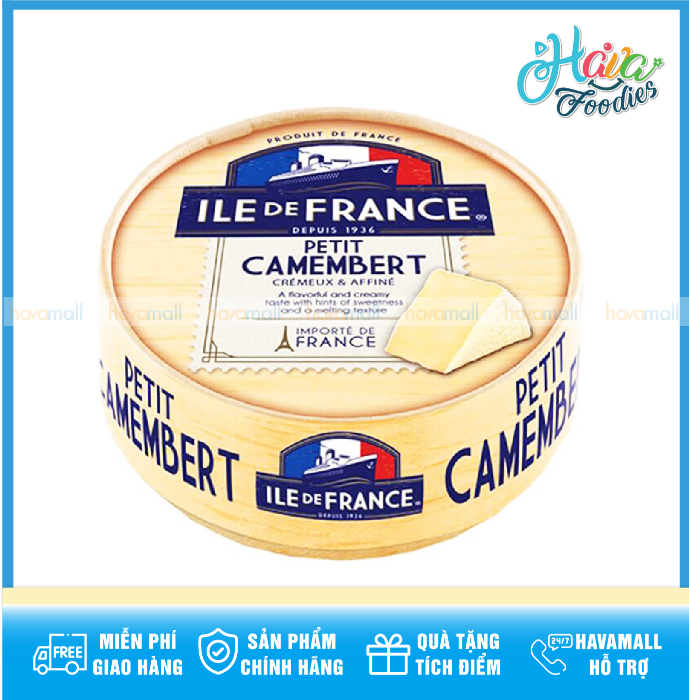 CHỈ GIAO HỎA TỐC 2H TẠI HCM Phô Mai Ile De France Petit Camembert 125g