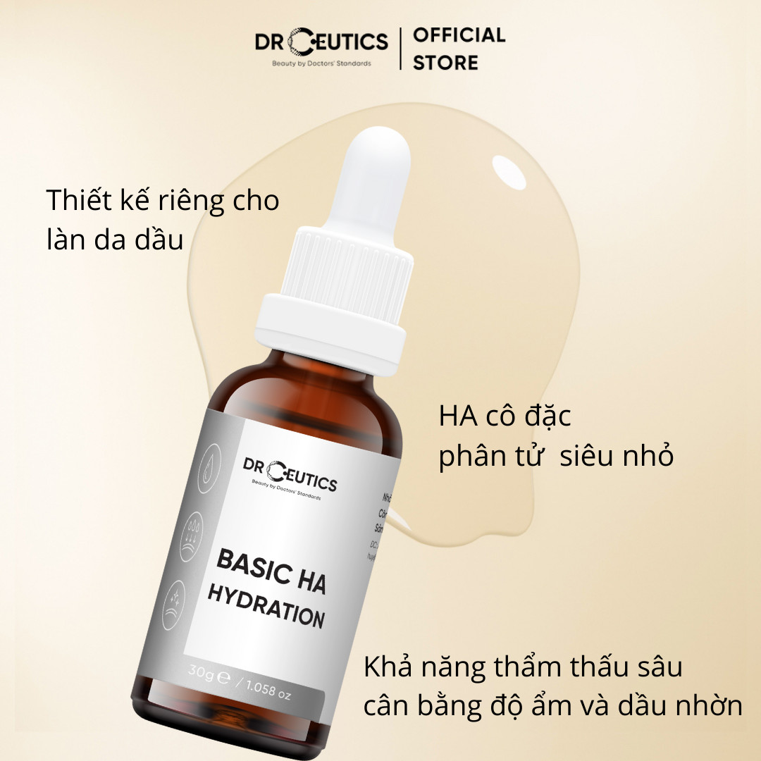 Tinh Chất HA Basic Hydration Drceutics Cho Da Dầu Mụn (30ml)