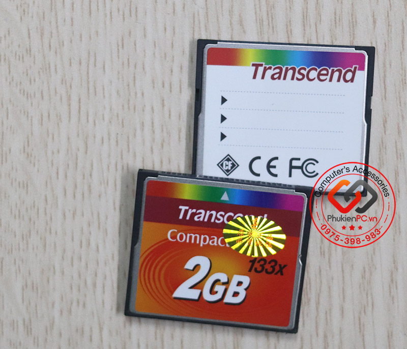 Thẻ nhớ Compactflash 2GB Transcend 133x chuyên dùng cho máy CNC