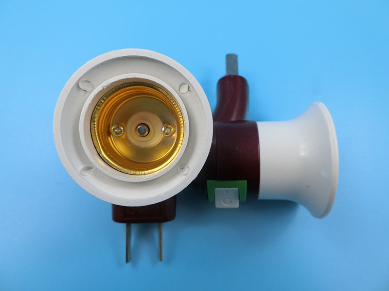 Nhà WI ống loại E27 đèn vít chủ, Plug-in chuyển đổi giữ đèn với chuyển đổi đèn ban đêm ổ cắm Kệ đèn LED