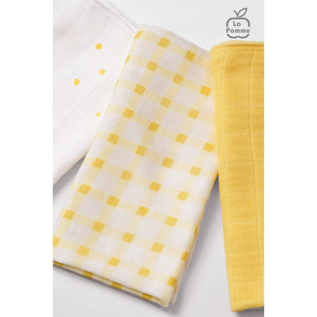 K002 Set 2 Khăn sữa sợi tre lụa La Pomme phối màu (75x75cm) - Nắng mùa xuân