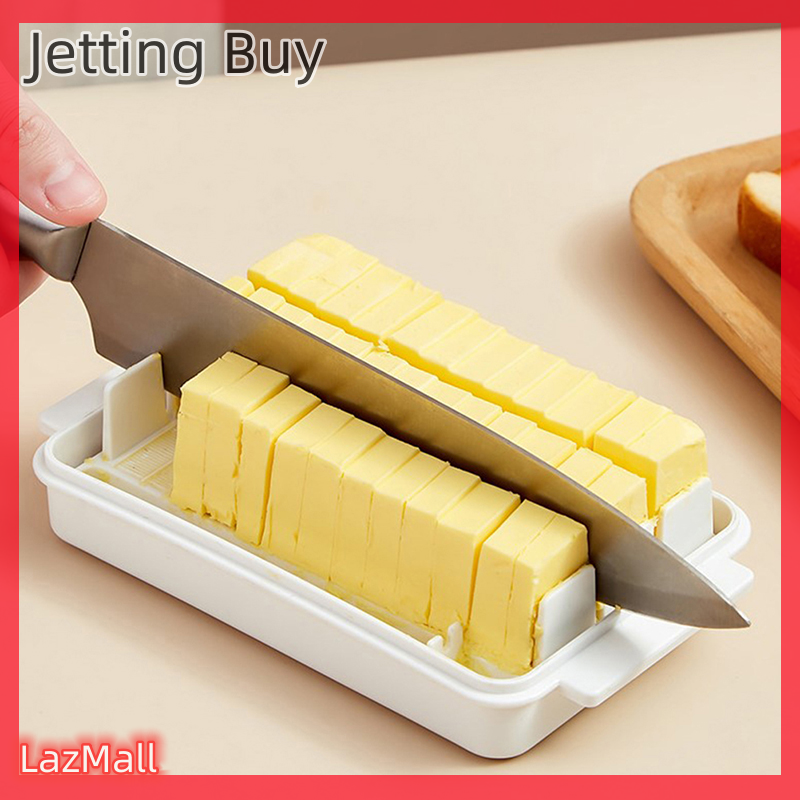 【Jettingbuy】 Flash Sale Kitchen Butter Dish Box Holder Tray With Lid Cheese Board Storage Container