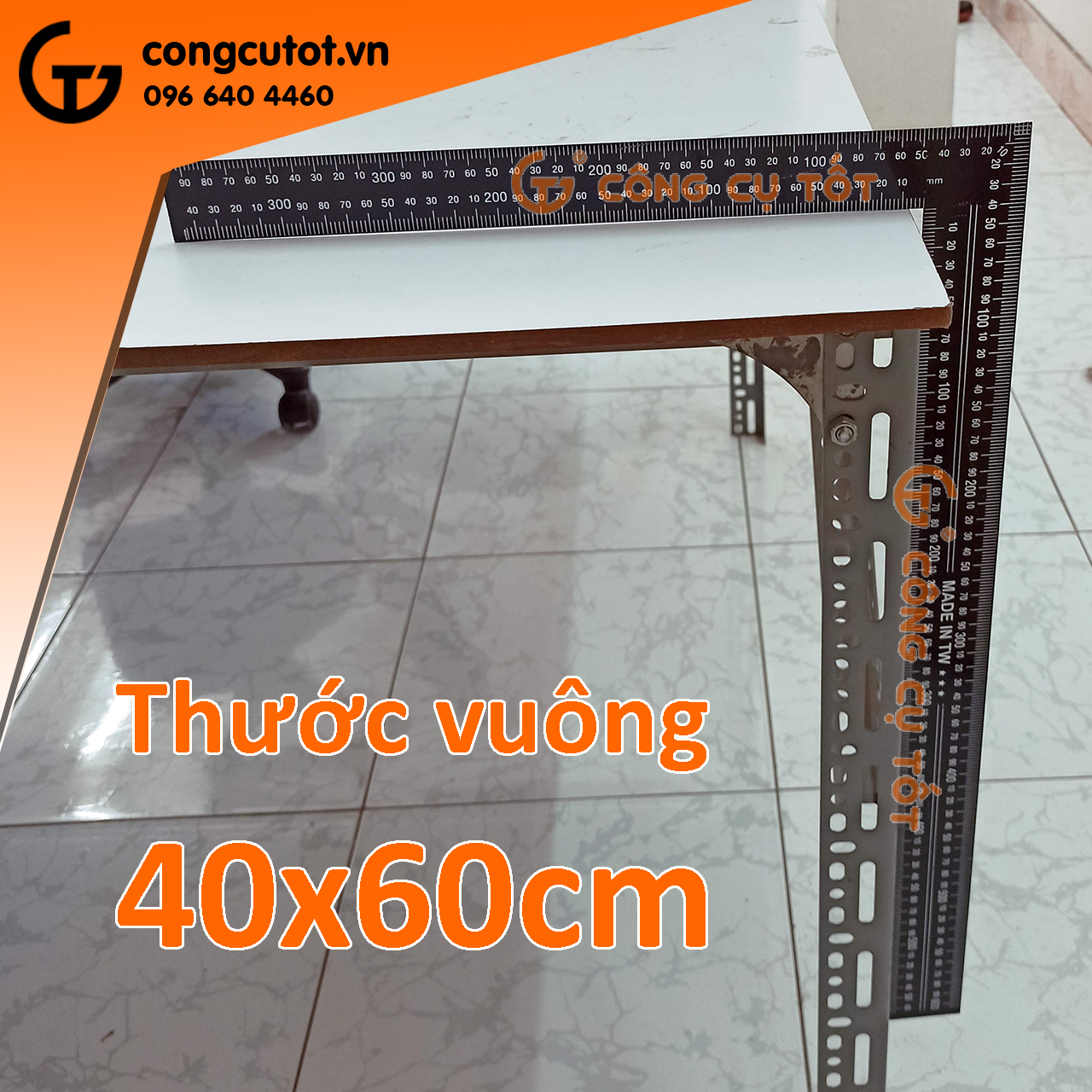 Thước đo góc vuông 2 mặt hệ mét